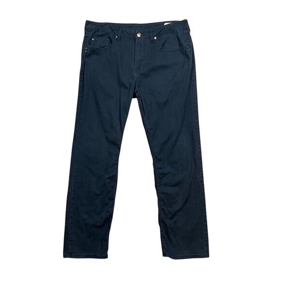 Buffalo David Bitton Pants Mens 36 Sam-X Slim Straight Stretch Navy Blue Chino - Picture 1 of 11